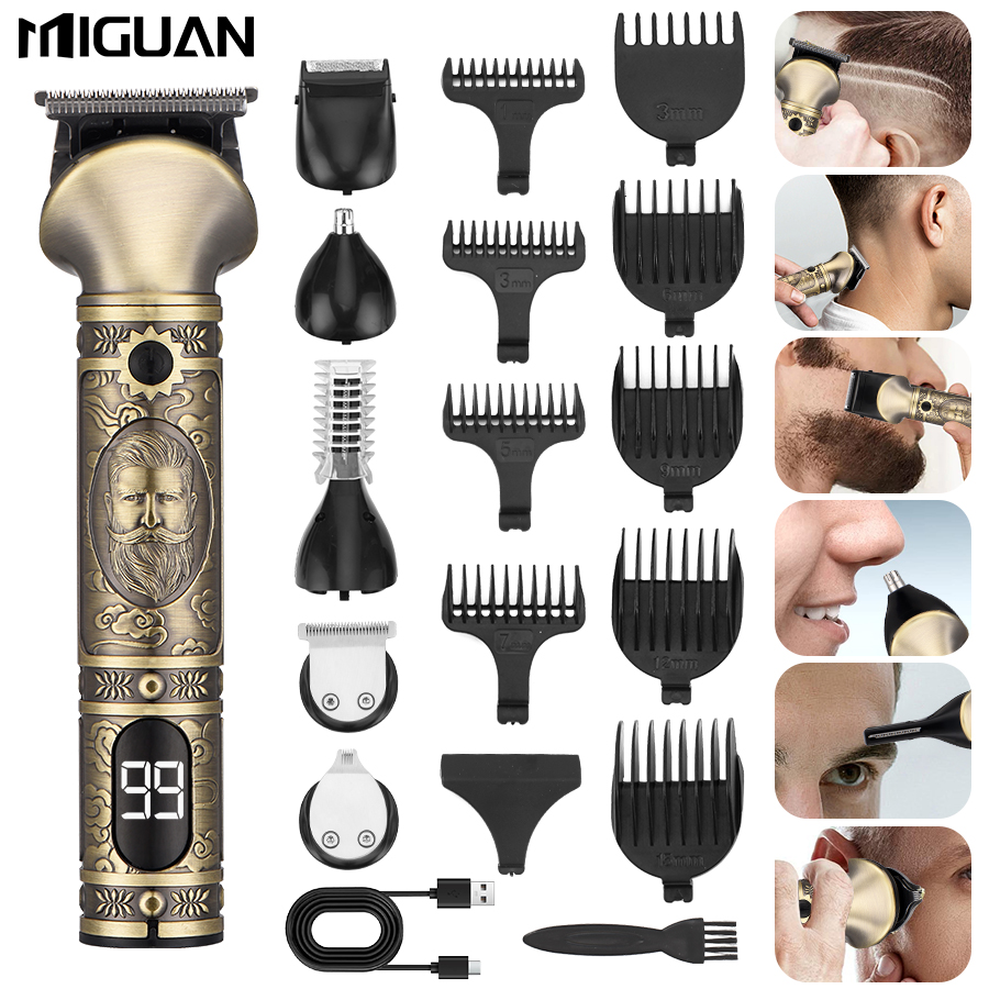 Mens Grooming Barber - ماكينة حلاقة الشعر وطقم تشذيب اللحية