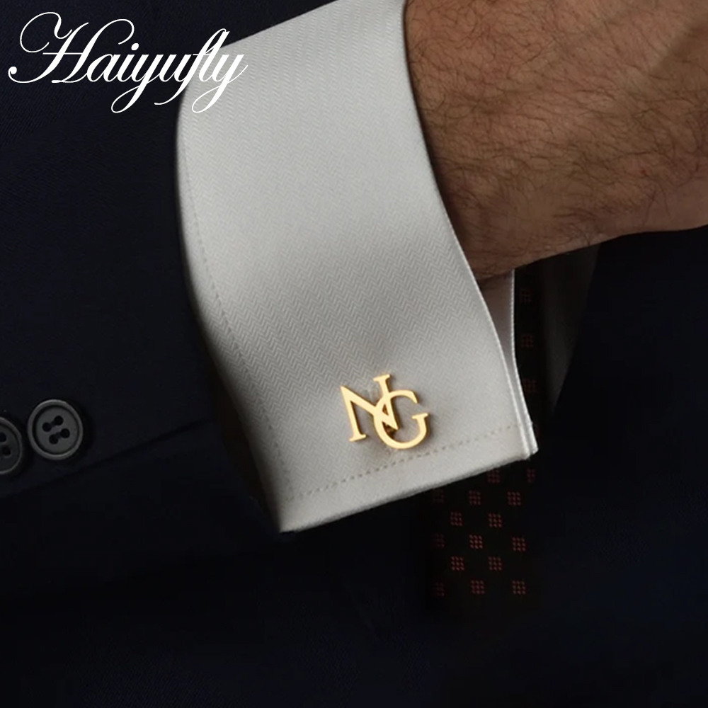 Men'S Grooming For Wedding - Haiyufly-أزرار أكمام اسم مخصص للعريس ،