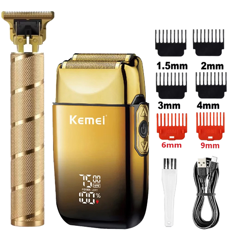 Mens Grooming Barber - ماكينة حلاقة كهربائية Kemei KM-TX10 T9،