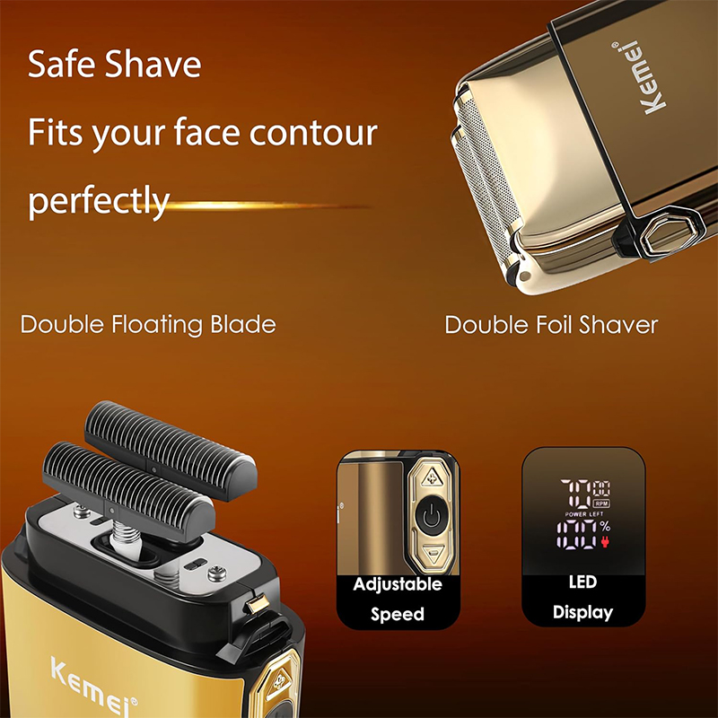 ماكينة حلاقة كهربائية Kemei KM - مراجعة Mens Grooming Barber وسعره