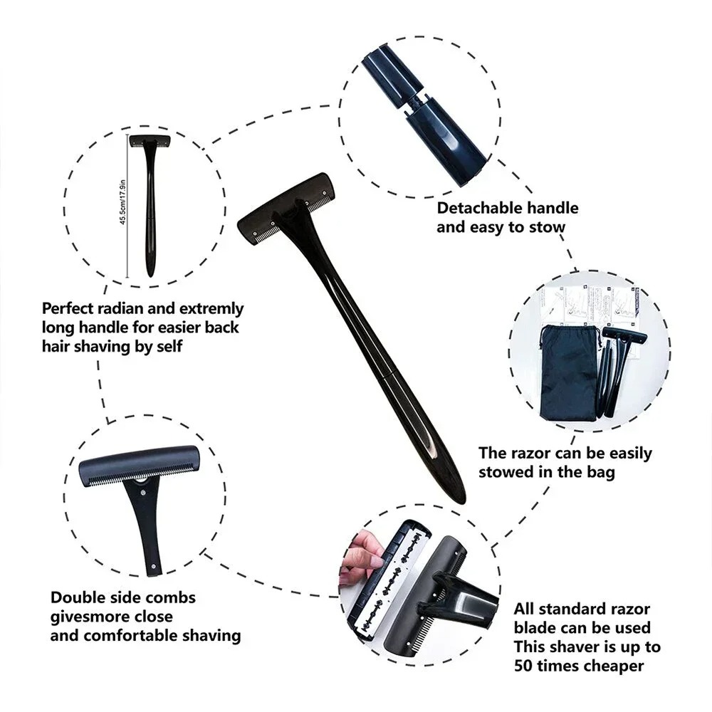 ماكينة حلاقة الظهر ذات المقبض  - مراجعة Men'S Grooming Blade وسعره